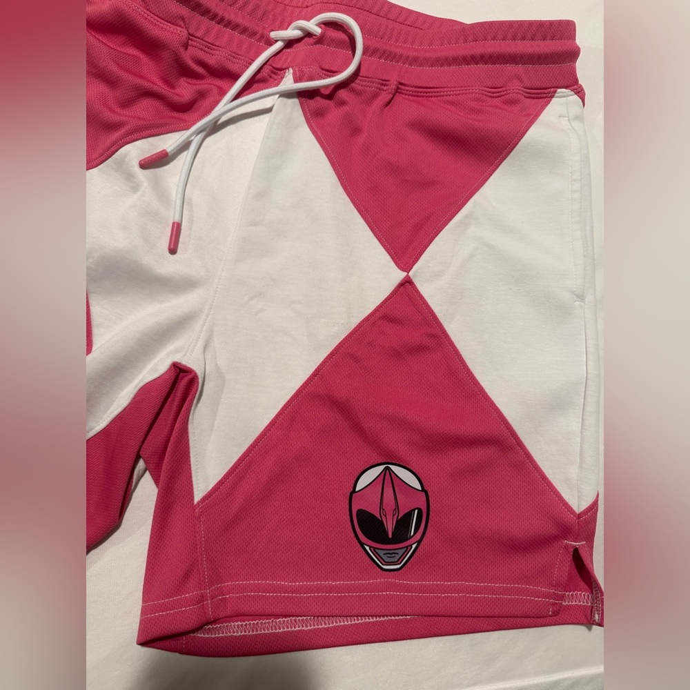 SUPERX Pink Power Ranger Athletic Shorts